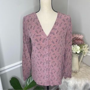 JOIE Silk Long Sleeve Button down Blouse